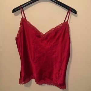 VS Lace trim silk top